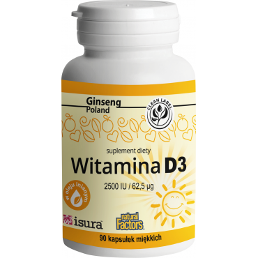 Witamina D3, 2500 IU, 90...