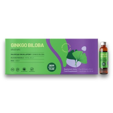 Suplement diety GINKGO BILOBA ekstrakt 10 fiolek x 10 ml
