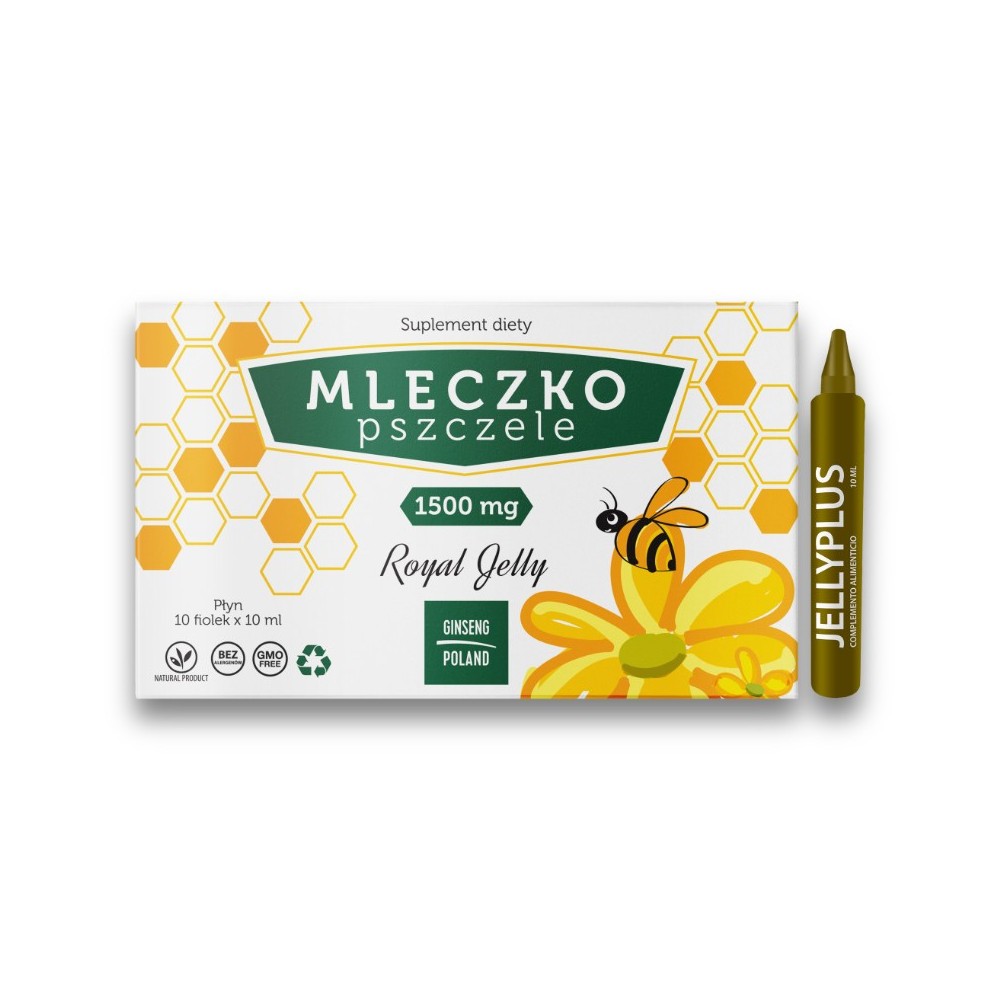 Mleczko pszczele Royal Jelly 1500 mg fiolek 10 x 10ml