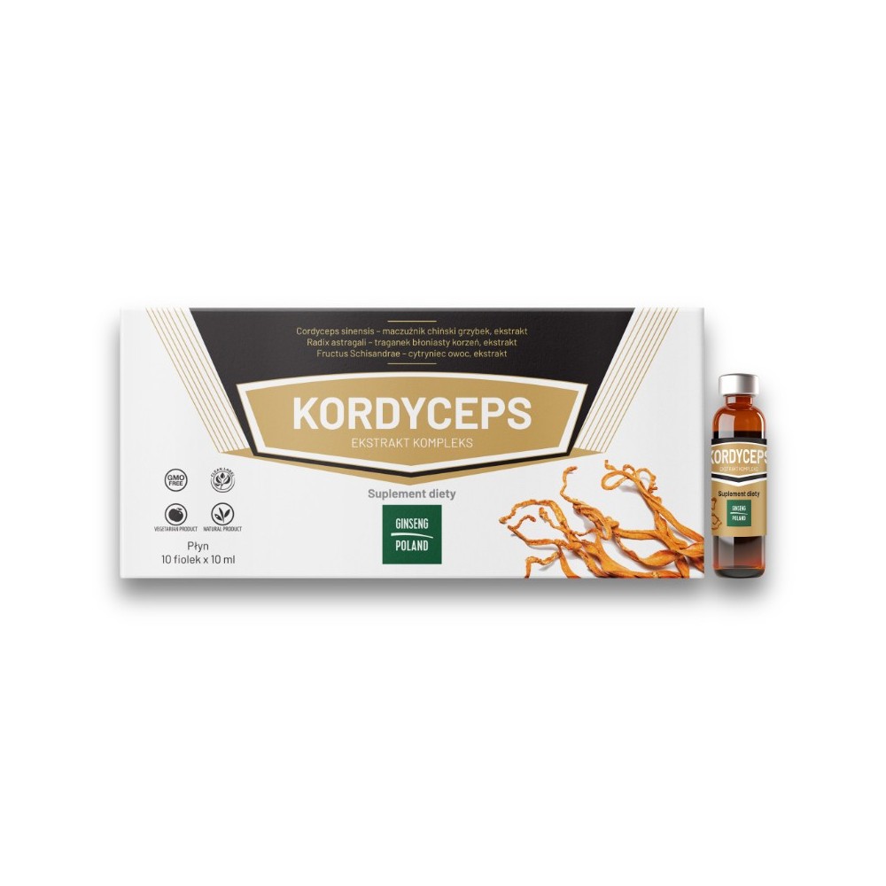 Kordyceps Chiński Ekstrakt Kompleks 10 fiolek x 10 ml - Cordyceps sinensis