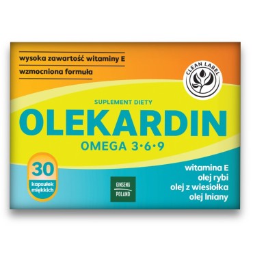 Olekardin Kwasy Omega 3 6 9 witamina E 30 kapsułek
