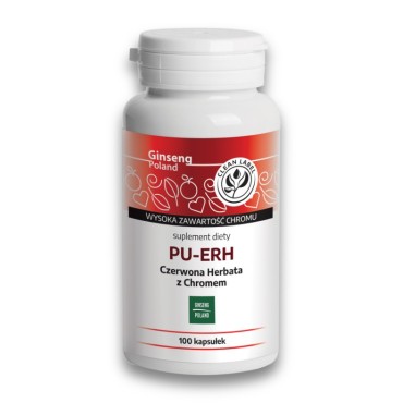 Pu-Erh Czerwona herbata z chromem 100 kapsułek