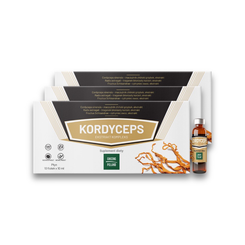Zestaw 30 fiolek x 10 ml Kordyceps Ekstrakt Kompleks