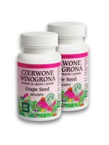 Czerwone Winogrona Vitis vinifera ekstrakt OPC 475 mg Ginseng Poland na układ krążenia. Tabela wartości odżywczych suplementu.