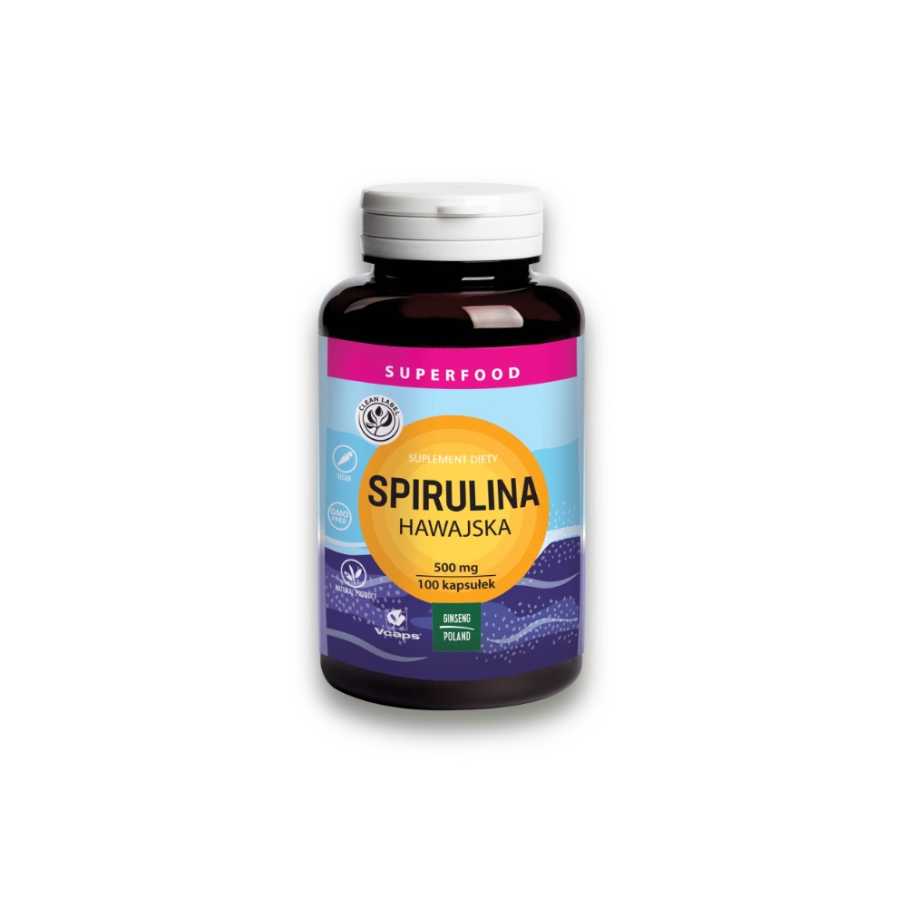 Spirulina Hawajska Kapsułki 100 kapsułek / 500 mg