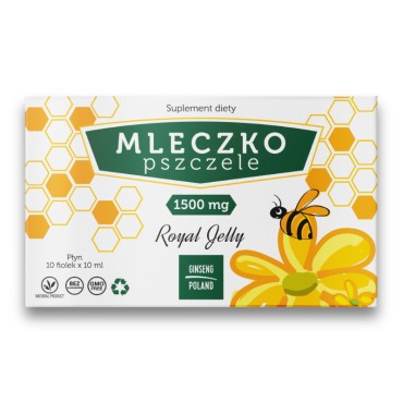 Mleczko pszczele Royal Jelly 1500 mg fiolek 10 x 10ml