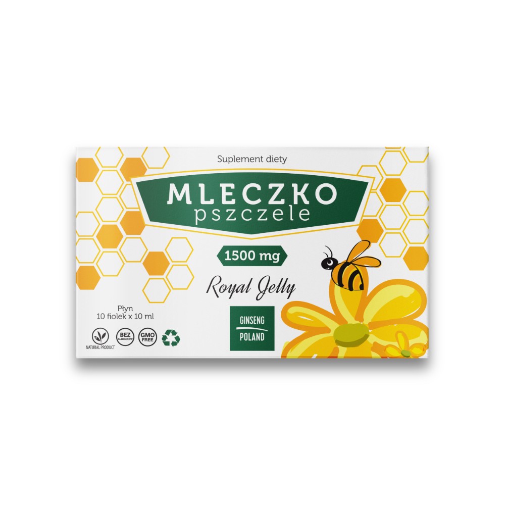 Mleczko pszczele Royal Jelly 1500 mg fiolek 10 x 10ml