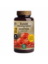 Reishi + Acerola 90 kapsułek gratis Ginseng Poland. Suplement z lakownicą lśniącą i naturalną witaminą C.