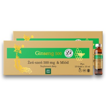 Ginseng 500 żeń-szeń & miód 10 fiolek x 10 ml